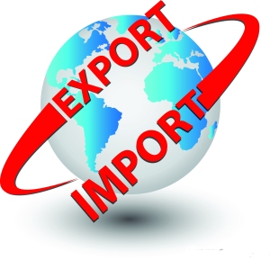 word and red arrow with word import and export